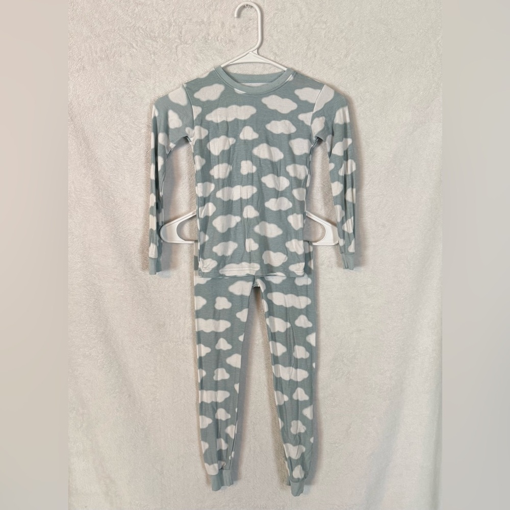 light Blue Cloud Patterned Kids One Piece